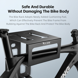 WEST BIKING Support mural de vélo haute résistance Support de stationnement mural pour vélo de route Affichage de stockage multifonctionnel d'intérieur - Product Image 5