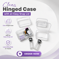 Étui de rangement transparent pour flacons de 3 ml avec couvercle de protection pour un transport et des déplacements sécurisés