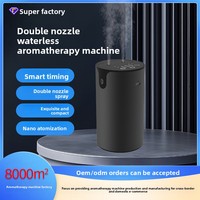 Diffuseur d'arômes métallique à double buse, type brume, pour maison et chambre, huiles essentielles pures, double liquide, automatique, pour véhicule