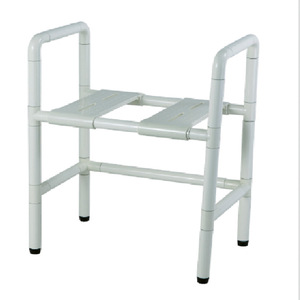 Refined Shower <b>Stool</b> Plastic Stainless Steel 200kg Capacity Anti Slip Bathroom Safety Equipment - Product Image 1