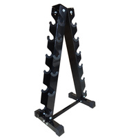 Support de rangement vertical pour haltères, 6 paires, en forme de A, autoportant, avec supports en caoutchouc, pour entraînement de force en salle de sport, directement de l'usine