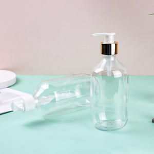 Botella de Plástico Transparente de Cuello Largo y Redondo para Cosméticos, Envase Recargable con Bomba para Lociones, Productos Químicos de Uso Diario, Personalizable - Product Image 1