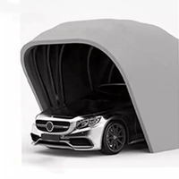 Semi-automatique simple garage pliant mobile rétractable garage pluie et protection solaire voiture manteau extérieur voiture tente tente galvanisée