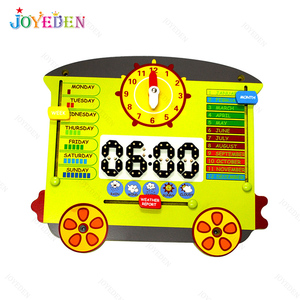 Jouets éducatifs interactifs de conception haut de gamme <span class=keywords><strong>2022</strong></span>, jeux muraux d'intelligence pour tout-petits, train en bois pour l'apprentissage des animaux et de l'école - Product Image 3