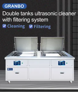 135l Ultrasonic Cleaner Industrial Double Tank With Filtration System Auto Parts Engine Block Ultrasonic Washer Manufacturer