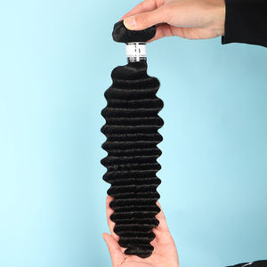 Paquetes de cabello peruano Remy 100%, extensiones de cabello humano de 20 pulgadas, pelucas y paquetes a granel baratos, paquetes de ondas profundas, cabello humano - Product Image 1