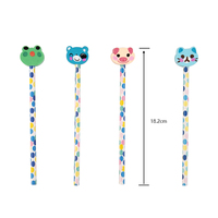 Crayon HB en bois et caoutchouc pour enfants, vente en gros