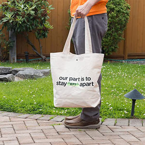 에코 친화적 인 관대 한 용량 기계 빨 면화 가방 비닐 봉지에 무거운 의무 대안 긴 손잡이 캔버스 - Product Image 5