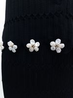 Nouvelle Collection Été 2026 : Ensemble Luxe Femme Tricoté 2 Pièces – Cardigan Élégant à Manches Courtes avec Fleurs 3D & Jupe Midi Évasée – Tenue Décontractée