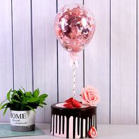 Kreative Kugelförmige Kuchendekorations-Ballons Internet-Berühmte 5-Zoll Transparente Glitzer-Latexballons Valentinstag Geburtstagsdekoration