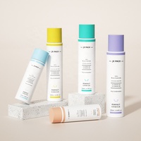 Logo privé personnalisé 100 120 200 250ml bouteille de toner de luxe en plastique soin de la peau crème lotion emballage cosmétique bouteille à bouchon à vis