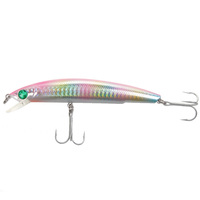 LUTAC Leurres de pêche Long Casting Floating 0.3m Minnow Bait ABS Plastic Laser Coating Skin VMC Treble Hook Jerk Baits 80mm/7g