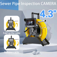 Caméra d'inspection de canalisation industrielle avec écran de 4,3 pouces, IP68, drain, endoscope, avec DVR, batterie 5600MHA