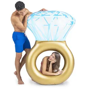 Factory Price Round Inflatable Pool Float Diamond Ring Swimming Tube For Adults