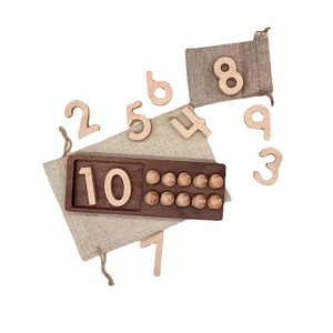 <span class=keywords><strong>2026</strong></span> Hauptprodukte Deluxe The Frame 10-Gitter-Zahlenblöcke Offenes Lernspielzeug aus schwarzem Walnussholz - Product Image 1