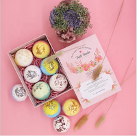Set Hadiah Bom Mandi Bunga Multi Warna Grosir, Aroma Spa Organik Mewah, Melembapkan, Menenangkan, Wewangian Spesial untuk Hotel dan Spa Rumah