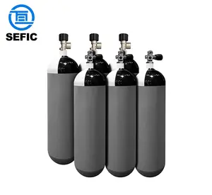 Cylindres Scba Réservoir d'air 6l 300 Bar Iso 9809 Tped Bouteille de gaz en acier Vente en gros