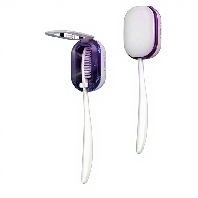 New Ultraviolet Sterilization Toothbrush Holder & Storage Box with Disinfection Function for 2025 Model Toothbrush Organizer