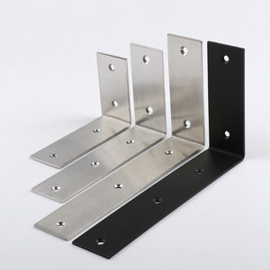 JINNATE Stainless Steel Angle Brackets 90 Degree L Shape Reinforced Shelf Support Furniture Connectors - Product Image 4