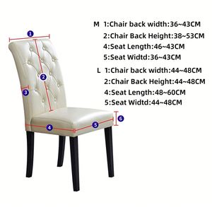 Fundas para Sillas de Comedor, Protector de Asiento Extraíble y Lavable, Fundas Elásticas para Sillas de Comedor para el Hogar - Product Image 2