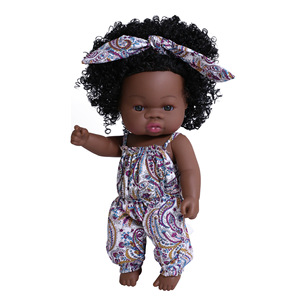Poupée noire en caoutchouc souple pour enfants, poupée de rebirth, poupée en vinyle, poupée africaine de simulation, jouet pour enfants - Product Image 6