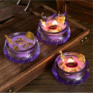 Vela Aromática Purple Qi East Coming Treasure Bowl, Adorno de Incienso de Estilo Antiguo, Fragancia Duradera para Dormitorio, Creativo - Product Image 3