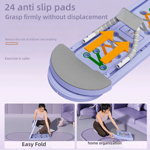 Planche de yoga et de <span class=keywords><strong>Pilates</strong></span> pliable multifonctionnelle, durable et légère, en matériau PP, pour exercices abdominaux et du corps entier - Product Image 3