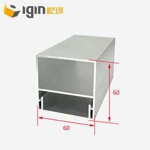 Tube carré en aluminium Igin 40x40mm, profil ouvert, surface polie, pour l'industrie de la construction et de la décoration - Product Image 2