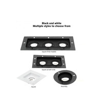 Cuadrado empotrado negro ajustable techo Downlight titular GU10 Socket o MR16 Base LED focos