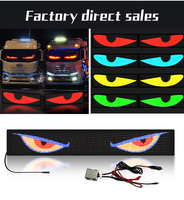 Écran électronique à LED souple Smart Devil Eye pour camion, camionnette, voiture, grand écran LED Devil Eye pour lunettes de camion