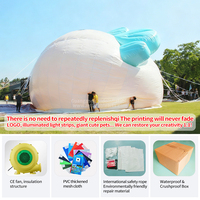 Poisson gonflable géant en PVC Blowfish à éclairage LED pour les festivals en plein air City Parades Promotions Publicité