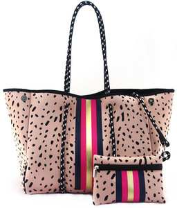 Sacs à main pour femmes personnalisés avec logo d'entreprise, deux ouvertures, imperméables, grande capacité, sacs à bandoulière portables en néoprène perforé, sac de plage - Product Image 1