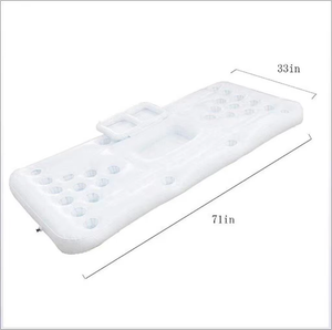 Mesa de Beer Pong <span class=keywords><strong>Inflable</strong></span> para Piscina, Juego Flotante <span class=keywords><strong>con</strong></span> 28 Orificios para Vasos, para Fiestas en la Piscina - Product Image 2