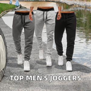 Pantalones Jogger de Hombre de Alta Calidad, Formales, Lisos, Teñidos, de Cintura Media, Ligeros, Impermeables, Transpirables y de Frente Plano - Product Image 2