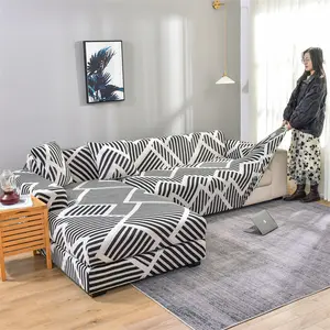 High Quality Elastic Sofa Cover Stretch Recliner Sofa Slipcover 3 5 7 Printed Sectional Sofa Seat Covers