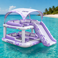 Plateforme flottante gonflable pour les acheteurs en gros, plateforme aquatique spacieuse pour la plage, le lac et les loisirs en station balnéaire