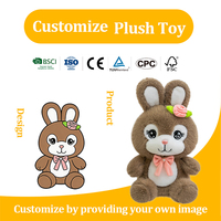 Peluche de lapin rose romantique avec nœud papillon pour un cadeau d'anniversaire, un cadeau de la Saint-Valentin et une surprise pour petite amie ODM&OEM