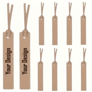 Personalized Anniversary Gift Text Laserable Clips Gift for Women Readers Laser Engrave Surface Add Name/Logo Leather <b>Bookmark</b> - Product Image 1