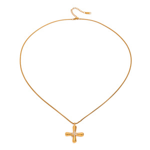 Colgante de cruz de oro Yueli con incrustaciones de circonita para regalo - Product Image 5