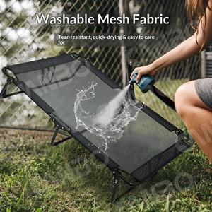 अनुकूलित ग्रीष्मकालीन आउटडोर वाटरप्रूफ स्टील ट्यूब + टेस्लिन मेष कला उन्नत फोल्डेबल नो-स्थापना बड़े कुत्ते पालतू बिस्तर - Product Image 3