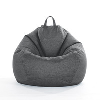 Fauteuil pouf de grande taille, design japonais, hauteur réglable, revêtement en tissu, pouf pour salon