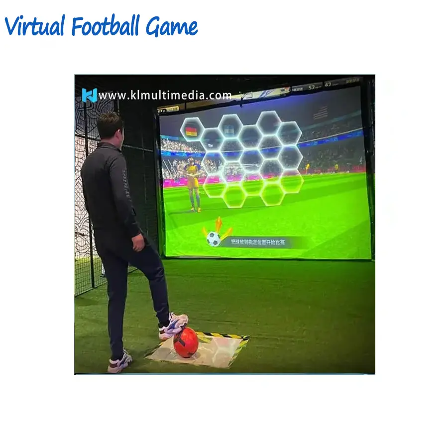Фитнес и весело виртуальный футбольный симулятор Интерактивная футбольная игра проектор с Виртуальным спортивным симулятором оборудования