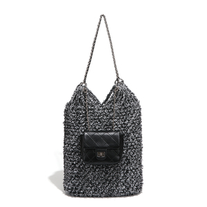 Borsa a Mano Artigianale da Donna in Stile Antico con Tasca a Rete, Catena, Grande Capacità, Design Casual e Personalità Unica - Product Image 1