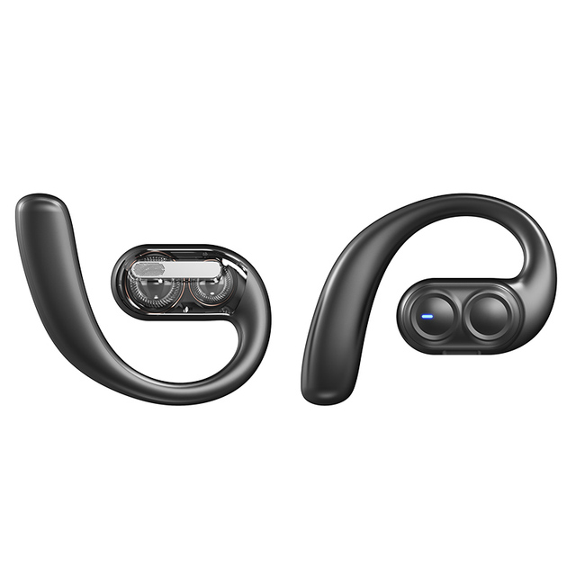 New Single Dual Speakers Wireless Ear Hook Style Open Stereo Headset Not in Ear