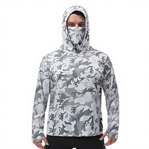 Performance Fishing Hoodie Blue <b>Camouflage</b> Lightweight Breathable Hooded Sun <b>Shirt</b> for Men - Product Image 1