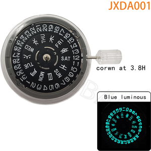 Sei-ko Mechanical Watch <strong>Movement</strong> NH36/NH36A Black Datewheel With Blue Luminous Dial 3.8 O'<strong>Clock</strong> Crown 24 Jewels Top Mechanism - Product Image 4
