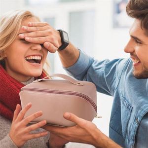 Muestra Gratuita de Bolsa de Maquillaje Ecológica Pequeña, Bolsa de Cosméticos de Viaje Profesional Personalizada con Nombre - Product Image 5