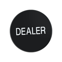 YH Prix compétitif Blanc et noir Acrylique Texas Poker Dealer Bouton Accessoires de jeu