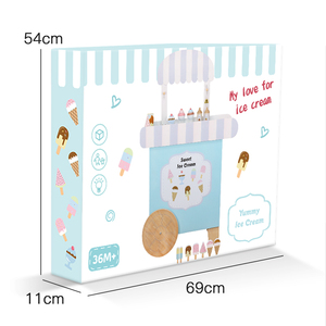 Camion de vente ambulante <span class=keywords><strong>en</strong></span> <span class=keywords><strong>bois</strong></span> multicolore pour enfants, jeu de rôle, chariot de crème glacée, ensembles de cuisine, <span class=keywords><strong>jouet</strong></span> pour 2-7 ans - Product Image 6