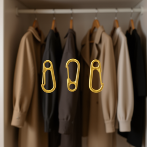 Ganci per Portachiavi Ilan 30mm Oro Set da 3 Pezzi per Uso su Abbigliamento - Product Image 3